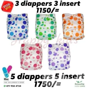 Washable diapers for baby