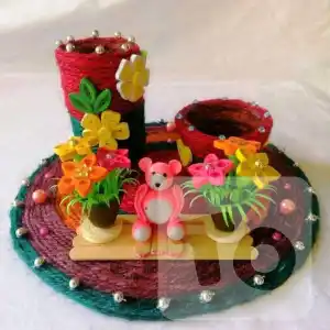 Beautiful Home made handcraft pencil and pen holder - Online Sri Lanka