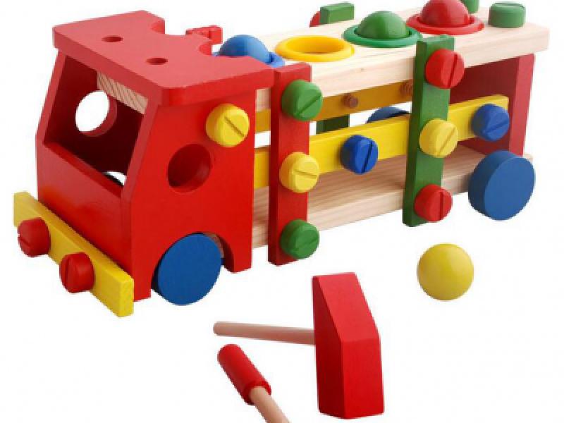 Reassembly Screw Car | Intelligence Wooden Toy with Screw Driver & Hammer | 36 Pieces | Educational Toys for Kids