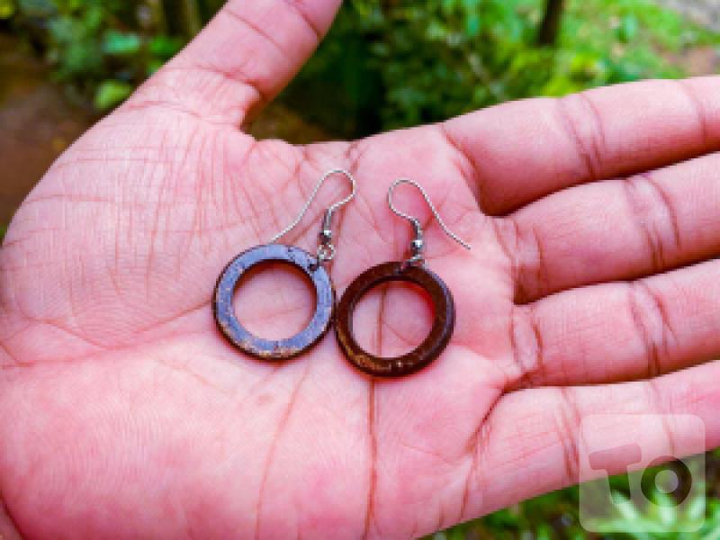 Hand Craft Coconut Shell Earrings Sri Lanka